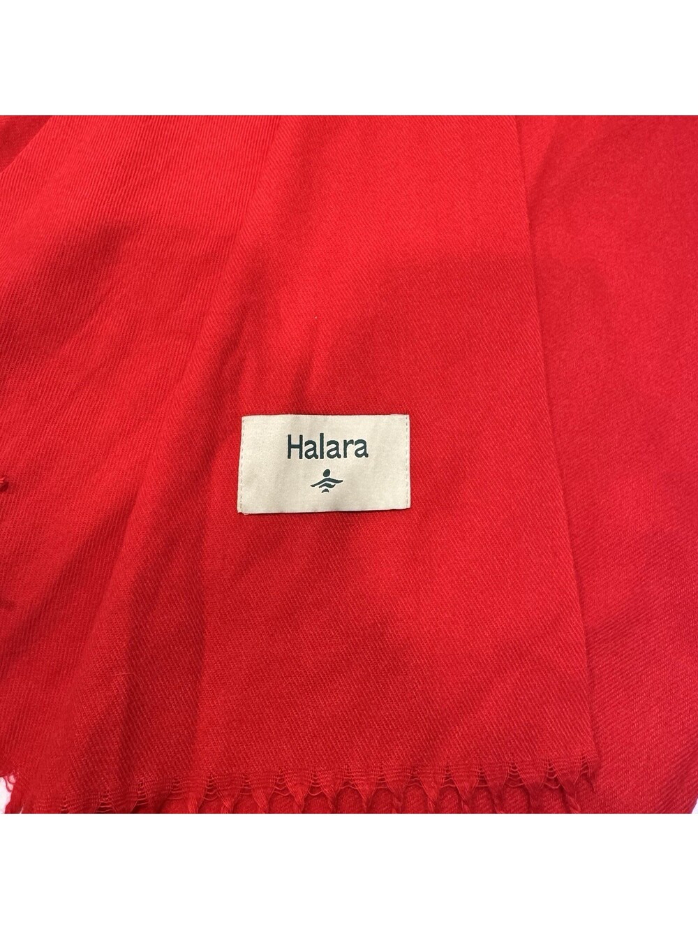 Halara Scarf Red Infinity Wrap One Size Women's With Fringe